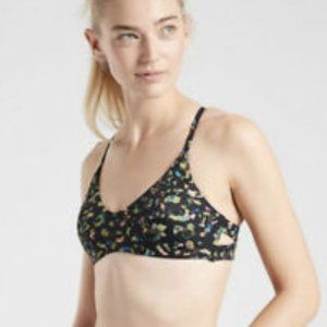 Athleta Leopard Triangle Bikini Top